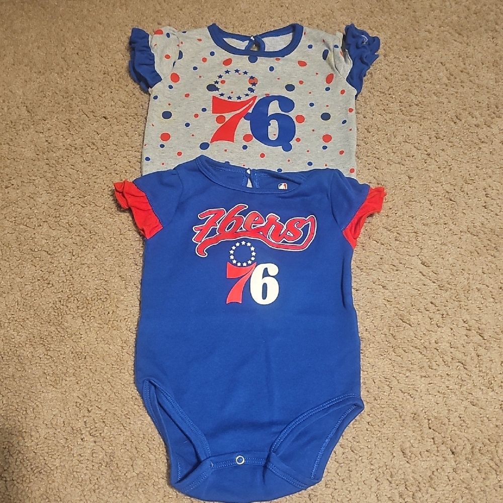 Philadelphia 76ers Baby Bodysuit Set